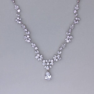 Bridal Necklace, Wedding Necklace, Crystal Bridal Necklace,  Crystal Wedding Necklace, ASHLEY C
