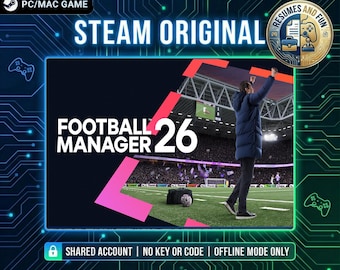 Football Manager 26 con editor de juegos global / Steam / Modo sin conexión / Compatible con PC/MAC / Leer descripción