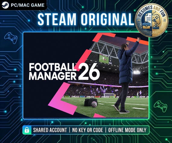 Football Manager 26 with Game Editor Global | Steam | 0ffline Mode | PC/MAC Compatible | Read Description