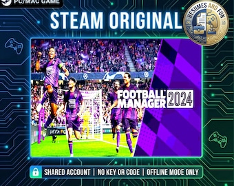 Football Manager 2024 con Game Editor Globale / Steam / Modalità offline / Compatibile con PC/MAC / Leggi la descrizione