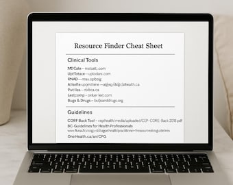 NP & Nurse Resource Finder: Clinical Cheat Sheet (Printable PDF)