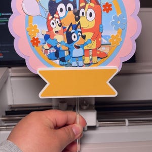 3D Bluey cake topper (ADD NAME)
