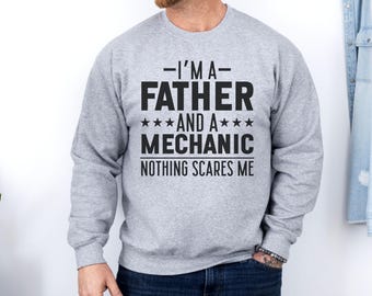 Sudadera de padre y mecánico, regalo divertido para papá, el mejor papá mecánico, ropa única para hombre, humor, Día del Padre, regalo para él