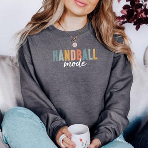 Handball Sweatshirt, Sports Fan Gift, Team Spirit Apparel, Handball Lover, Player Sweatshirt, Handball Graphic Sweatshirt