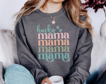 Sweat maman husky, cadeau maman chien, sweat chien mignon, cadeau pour amoureux des animaux, sweat propriétaire de chien, sweat amoureux des animaux