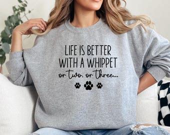 Bluza z chartem, Bluza dla miłośników psów, Życie jest lepsze z chartem, Mama charta, Tata charta, Odcisk psiej łapy, Zabawna bluza z chartem
