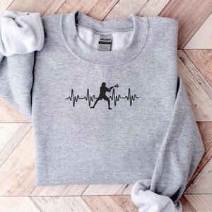 Lacrosse Heartbeat Sweatshirt, Lax Life, Gift for Lacrosse Player, Lacrosse Fan, Sports Lover, Team Spirit Sweatshirt, Unique Gift Idea