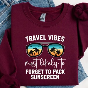 Resevibbar-tröja, glöm solskyddsmedel, semestertröja, strandresa, rolig tröja, sommartröja, presentidé