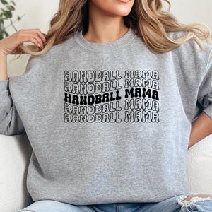 Handball Mama Sweatshirt, Mom Life, Handball Lover Gift, Retro Style Design, Sports Mom Apparel