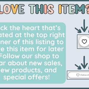 Cute Love This Item Poster, Wall Art Print, Home Decor Sign, Inspirational Quote Art, Motivational Wall Art, Save for Later Reminder Decor