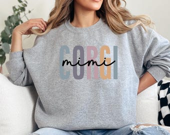 Sudadera Corgi Mimi, regalo para amantes de los perros, sudadera personalizada con nombre de mascota, sudadera personalizada para mamá Corgi, regalo para papá Corgi, sudadera Corgi