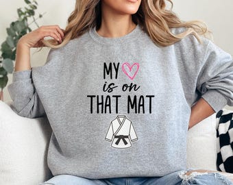 Bluza do sztuk walki, Bluza do judo, Moje serce jest na tej macie, Prezent do karate, Prezent do sztuk walki, Bluza na siłownię, Bluza fitness