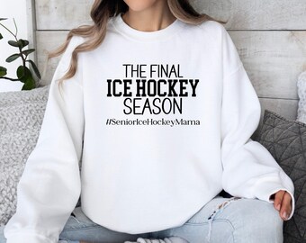 Felpa per mamme di hockey su ghiaccio senior, stagione finale, abbigliamento per tifosi di hockey su ghiaccio, regalo per mamme di hockey, felpa sportiva, sostenitrice della squadra