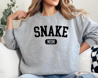 Snake Mom Sweatshirt, Reptile Lover Gift, Mama Sweatshirt, Herpetology Sweatshirt, Snake Owner Apparel, Animal Mom, Cool Mom Sweatshirt