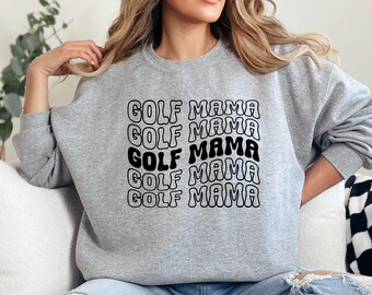 Sudadera de mamá golfista, sudadera de moda para mamá golfista, sudadera de golf retro, camiseta para mamá golfista, regalo para mamá golfista, sudadera para el Día de la Madre, linda sudadera de golf