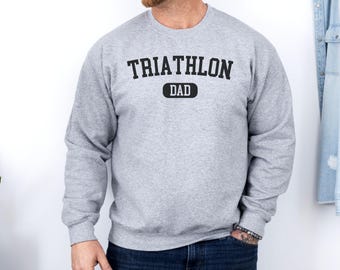 トライアスロンパパスウェットシャツ、スポーツパパへのギフト、トライアスロン愛好家スウェットシャツ、お父さんへのギフト、父の日スウェットシャツ、お父さんの誕生日プレゼント