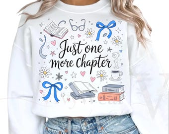 Book Lover PNG: "Nog één hoofdstuk"-ontwerp (digitale download)