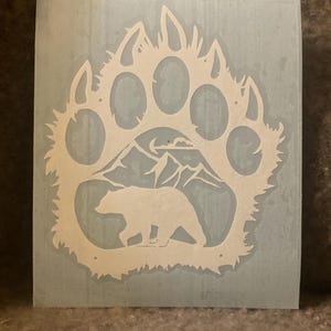 Bear Paw Print Decal