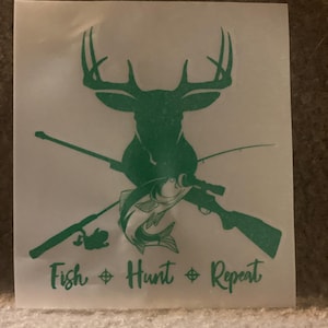 Deer and Fish Decal