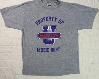 Vintage 1997 Barry Manilow "Property of Manilow U Music Dept" T-Shirt - XL