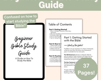 Beginner Bible Study Guide, How to Study the Bible, New Believers Bible Worksheet, Women's Daily Devotions Workbook, Digital Bible Study