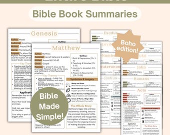 Entire Bible Overview Boho Bible Study Journal Bible Summary Guides Tip Ins Bible Worksheets Bible Study Guide Printable Template Resource