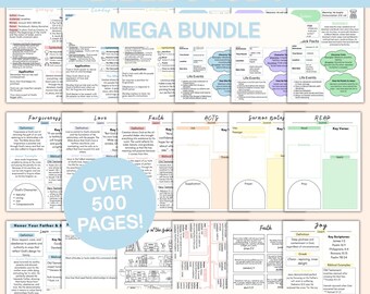 MEGA Studio Biblico Approfondito Pacchetto Panoramica Completa della Bibbia Diario Metodo Soap Diario di Preghiera Schede Bibliche Riepilogo Guida Suggerimenti