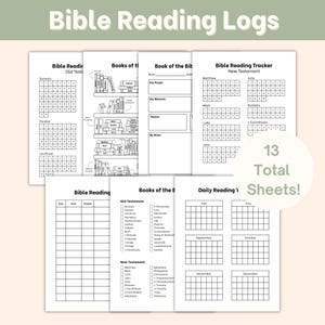Bible Reading Log Tracker, Daily Devotional Log, Daily Bible Reading Log Checklist, Scripture Reading Chart, Christian Coloring Page