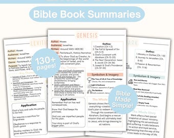 Panoramica completa della Bibbia La Bibbia semplificata Fogli di lavoro biblici stampabili Riassunti dei libri della Bibbia 66 Analisi della Bibbia per principianti Guida allo studio della Bibbia