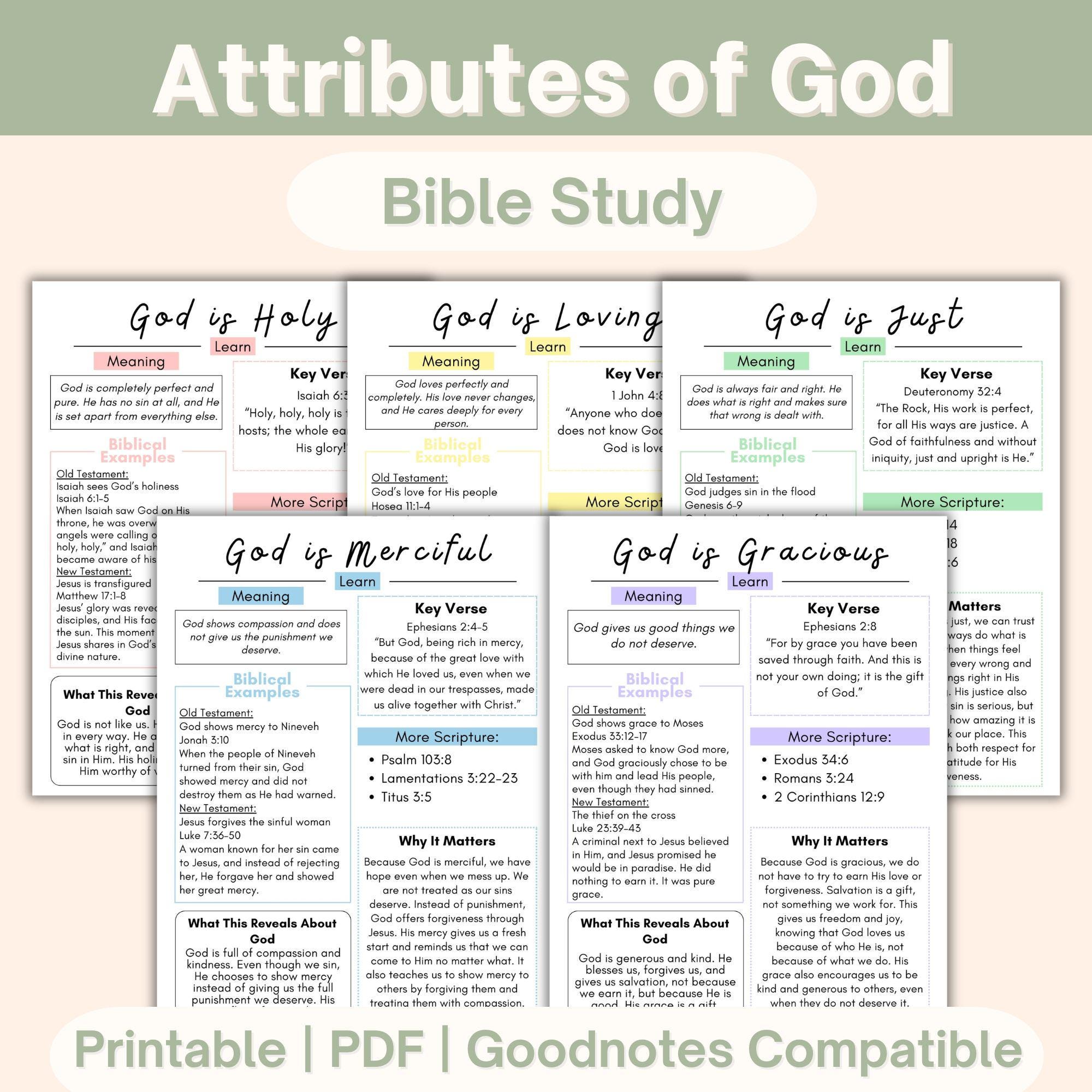 Attributes of God Bible Study for Women Small Groups Youth Bible Study ...