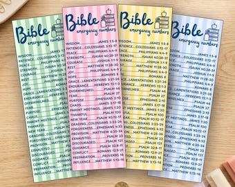 Bible Emergency Number Bookmarks Teacher Appreciation Gifts Bulk Printable Christian Teacher Gift Back to School New Teacher Bible Verse