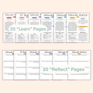 Names of God Christian Homeschool Unit Workbook Study Bible Lesson Printables Busybook Kids Bible Activity Pages Children Read Bible image 2