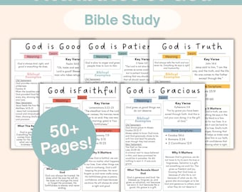 Atributos de Dios: Estudio bíblico para niños. Educación cristiana en el hogar. Características de Dios. Unidad bíblica. Lección para la escuela dominical. PDF imprimible.