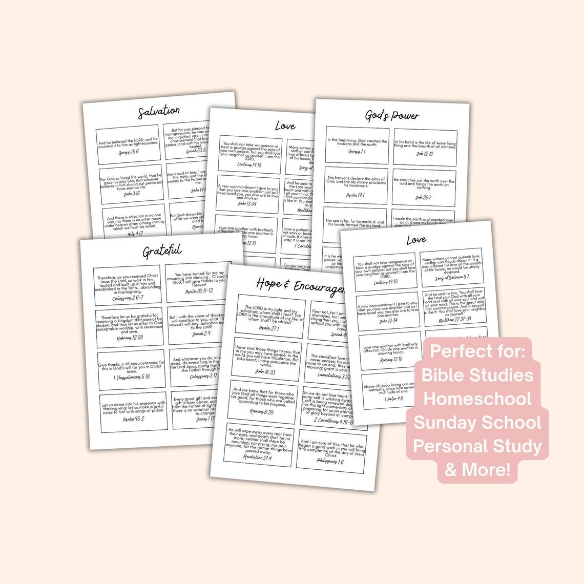 Printable Bible Verse Cards, Scripture Cards for Kids, Scripture Memory ...