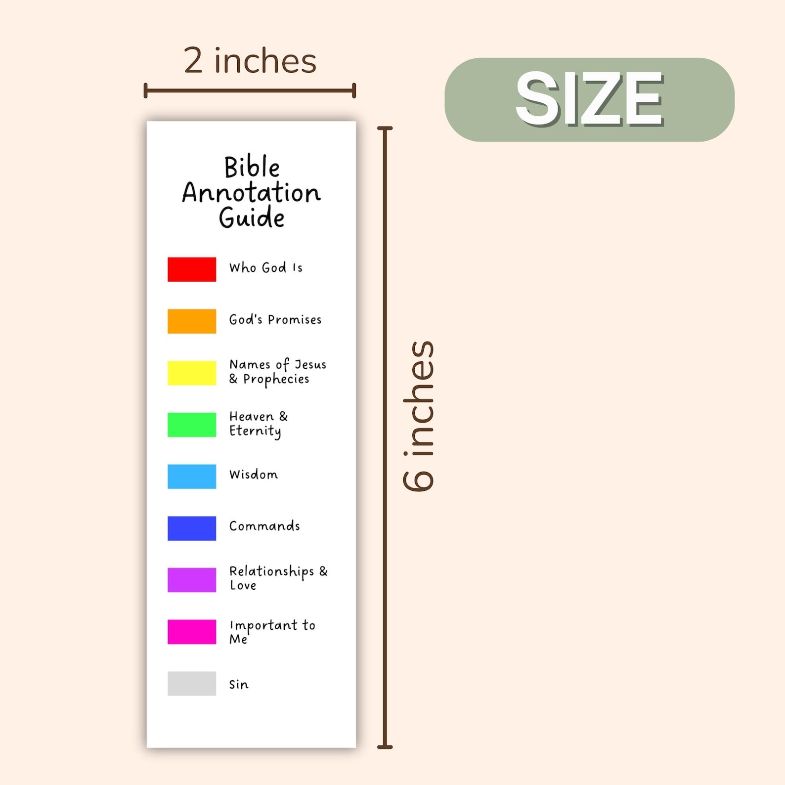 Bible Color Code Guide Bookmarks Digital Download Printable Bible Verse ...