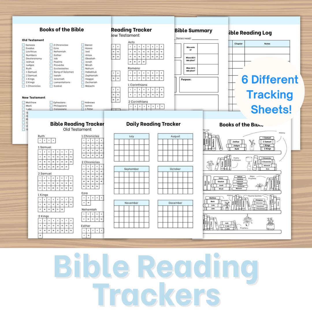 Digital Bible Reading Tracker Faith-based Planner Bible Study Tools ...