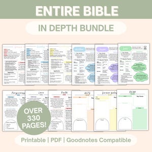 Pacote de Estudo Bíblico: Guia de Estudo Aprofundado, Resumo Completo dos Livros da Bíblia, Diário de Oração, Resumos Bíblicos para Um Ano, Livro de Exercícios Bíblicos pelo Método SOAP