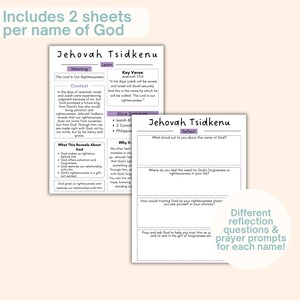 Names of God Christian Homeschool Unit Workbook Study Bible Lesson Printables Busybook Kids Bible Activity Pages Children Read Bible image 3