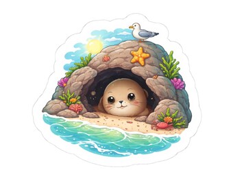 Sea Lion Cave Vinyl Sticker | Marine Animal Decal