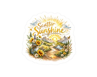 Scatter Sunshine Kiss-Cut Vinyl Decals | Bright Sunflower Stickers