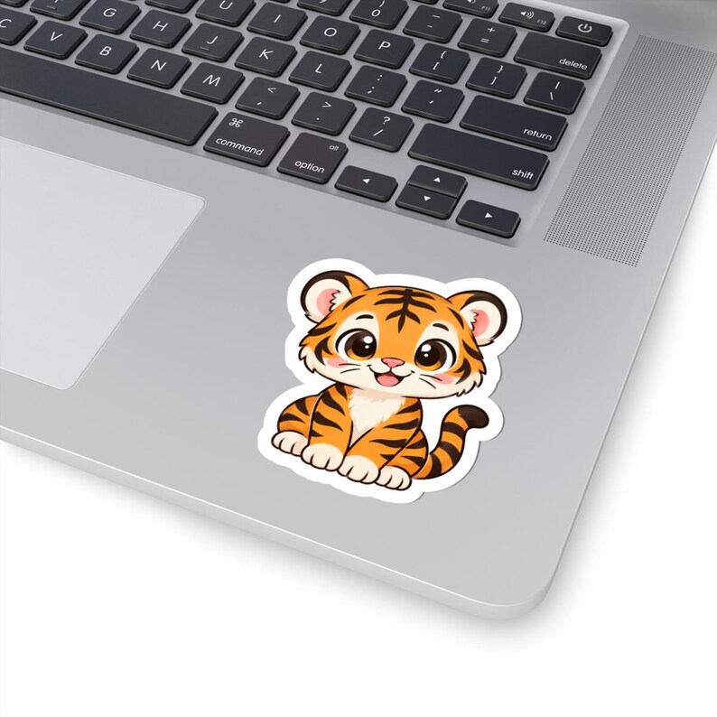 Tiger Stickers Kawaii Tiger Sticker | Glossy Vinyl Decal for Laptops, Journals (kiss ...