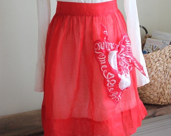 1950's vintage apron, medium length