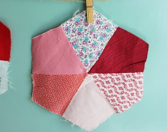 Vintage 1950's handmade quilt blocks,