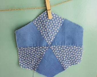 Vintage 1950's handmade quilt blocks,