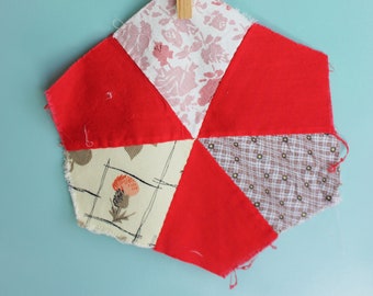 Vintage 1950's handmade quilt blocks,