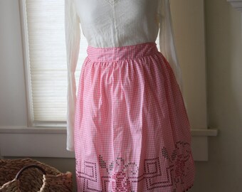 Vintage gingham apron