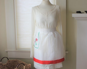 Holiday Hostess apron Vintage 1960's