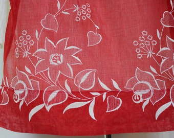 Vintage Red hostess apron