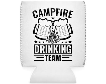 Campfire Drinking Team Can Cooler Sleeve | Campfire Stories Can Cooler