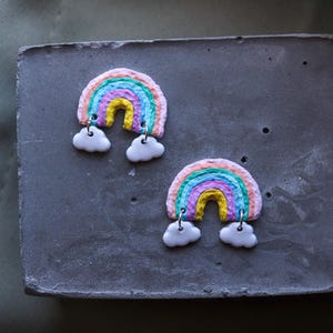 Pastel Rainbow Stud Earrings